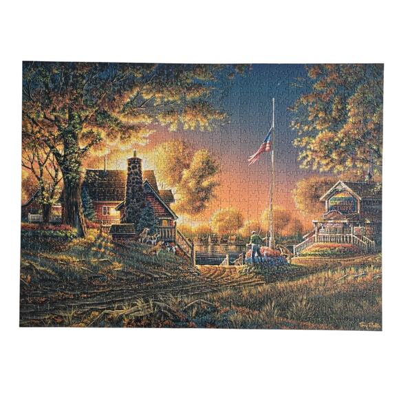 Buffalo Puzzle 1000 Pieces Terry Redlin Good Evening America 91580 - Picture 1 of 8